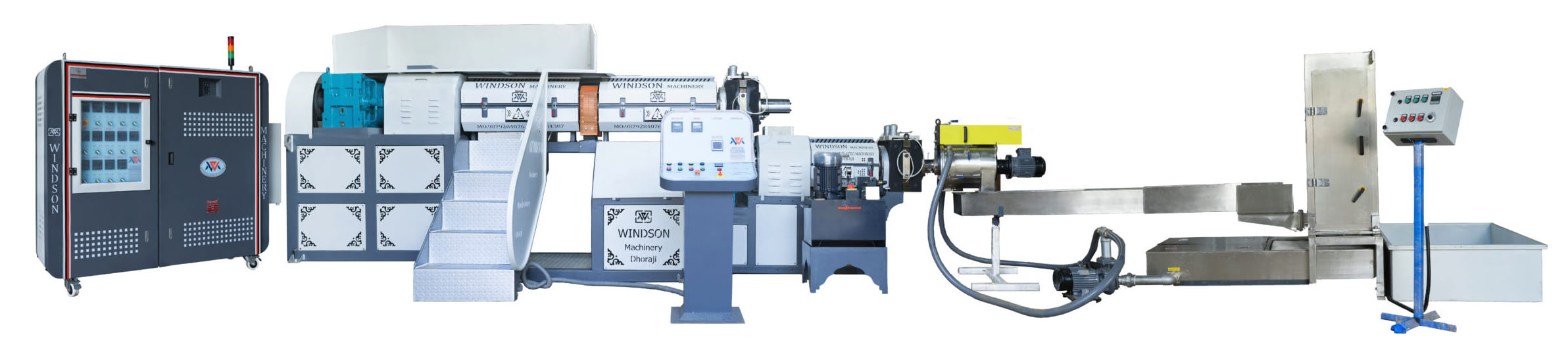 Plastic Extruder Mother Baby Die face Granules Machine